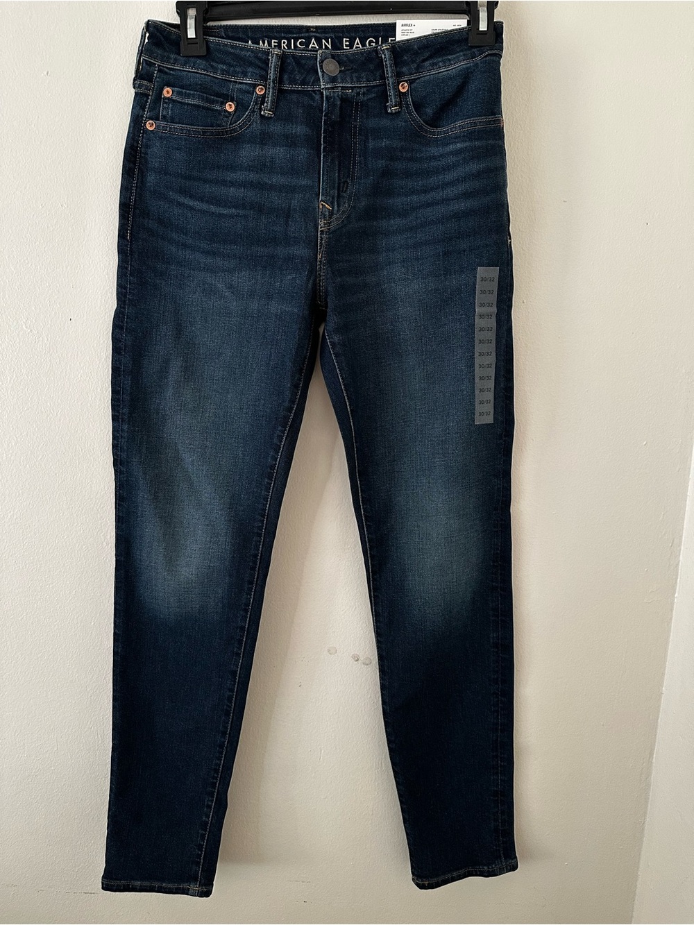 American Eagle Outfitters Men’s Slim Straight Jeans in Dark Indigo